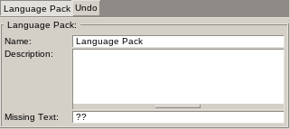 Language pack panel